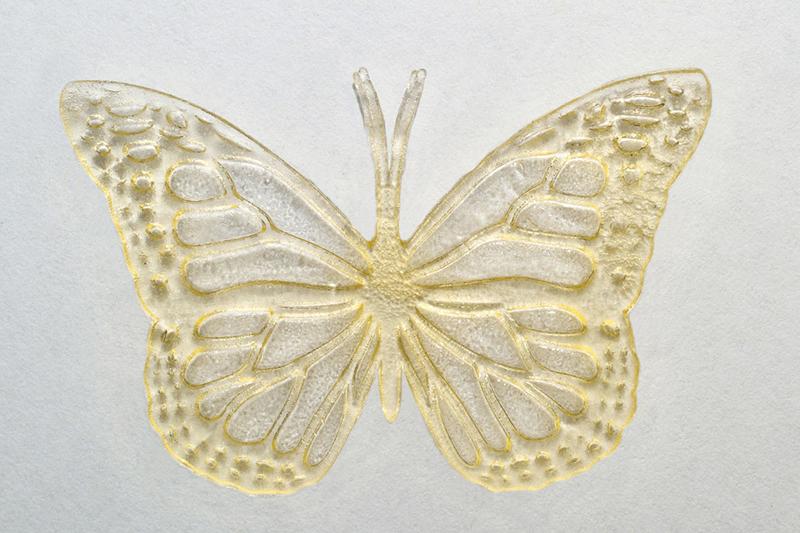 Бабочка, напечатанная с помощью растительного масла
