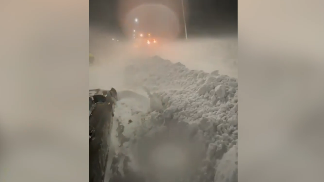 Как выглядит заваленная снегом трасса в Татарстане. Видео