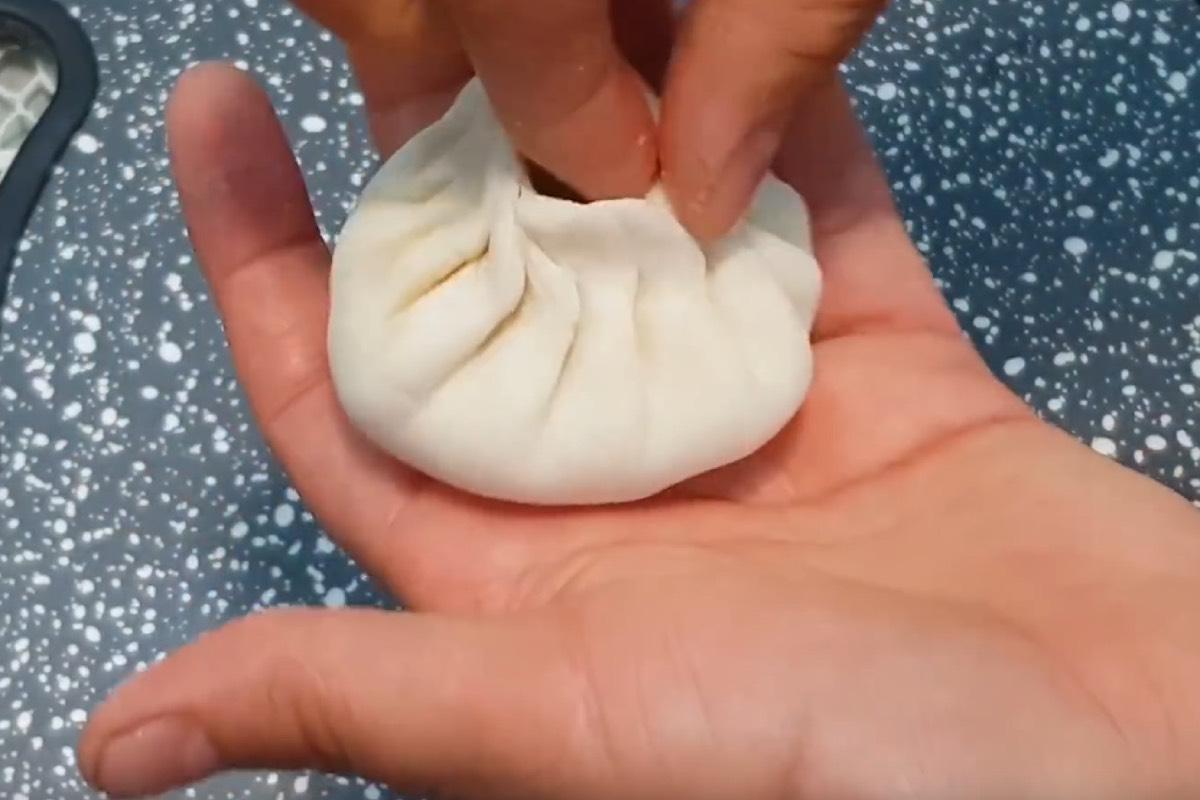 Как сделать манты в виде корзиночки