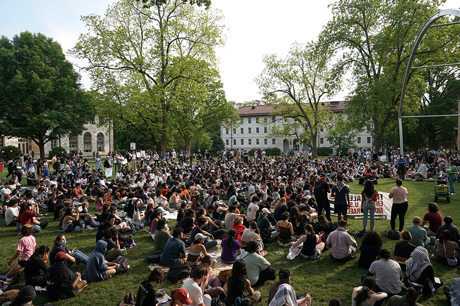 Акция протеста в поддержку Палестины в кампусе Университета Эмори в Атланте, 26 апреля 2024 года
