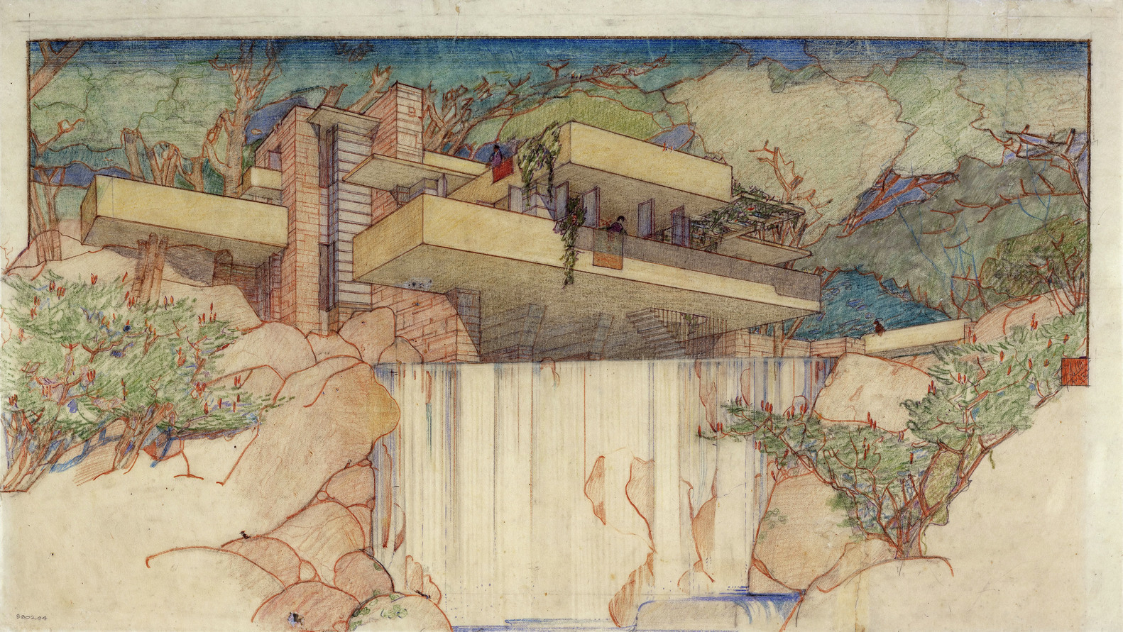 Проект &laquo;Дома над водопадом&raquo;. 1934&ndash;1937