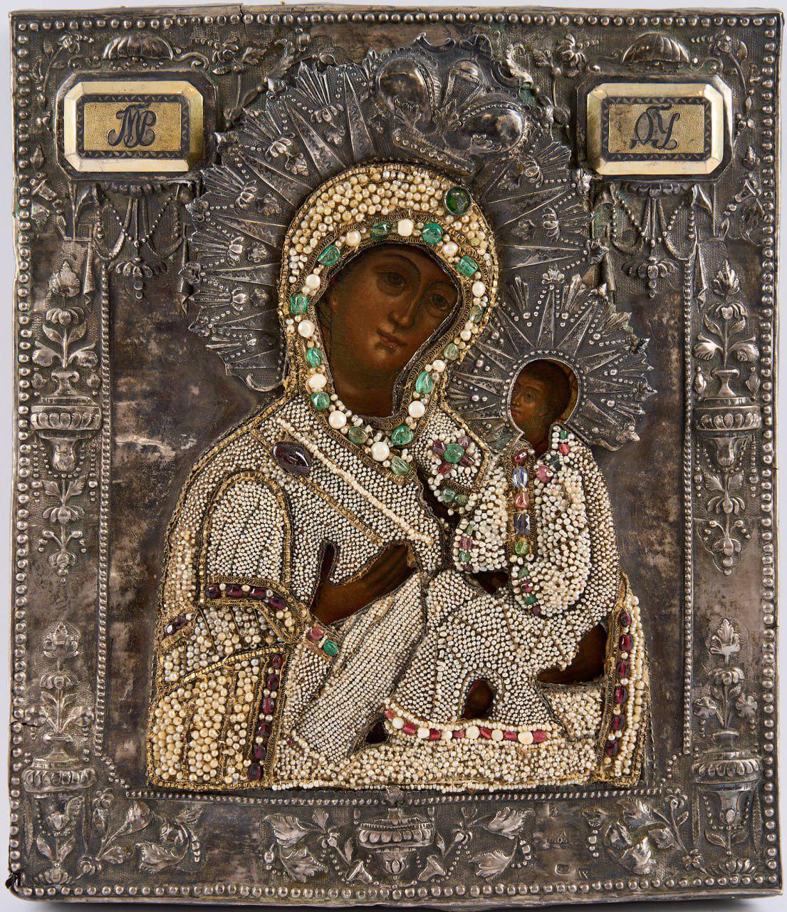 Икона «Богоматерь Тихвинская», конец XVIII — начало XIX в.