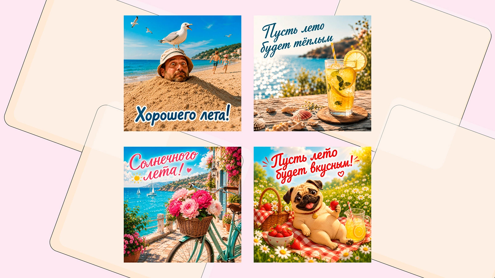30+ открыток с первым днем лета