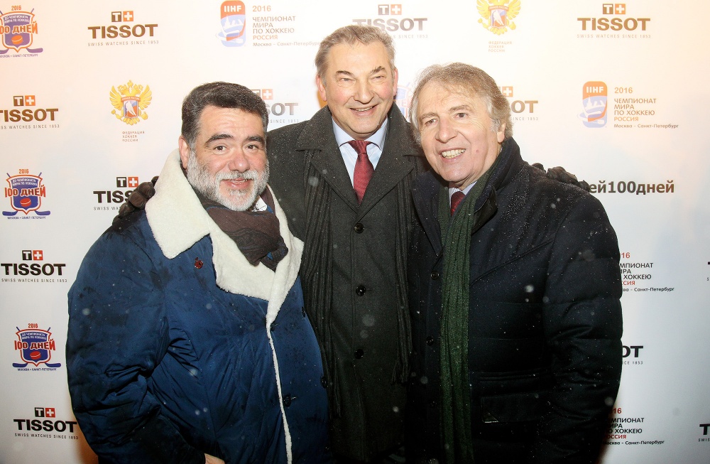 Михаил Куснирович, Владислав Третьяк и Франсуа Тьебо (Tissot)