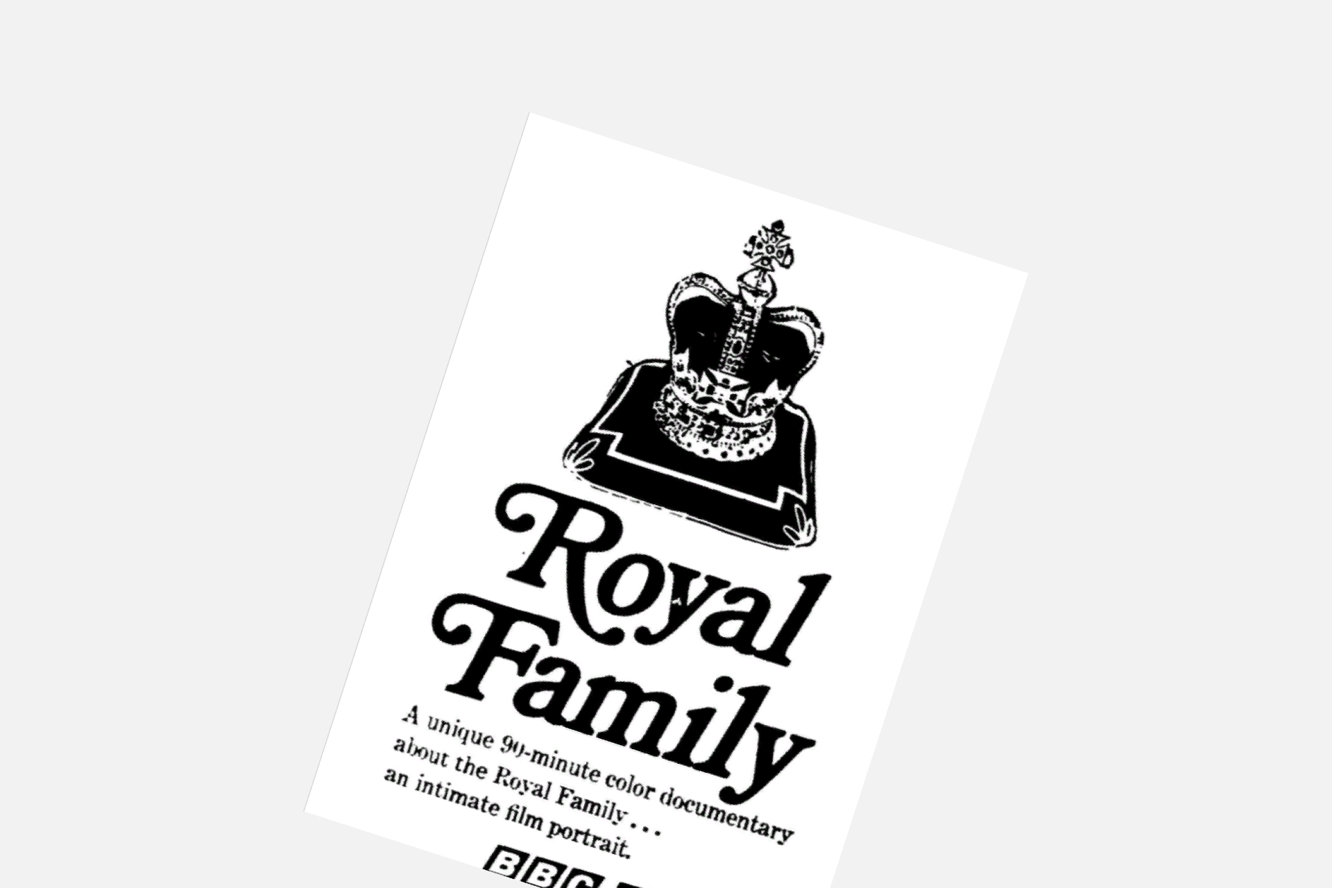 Постер документального фильма&nbsp;&laquo;Royal Family&raquo;, реж. Ричард Коустон,&nbsp;1969