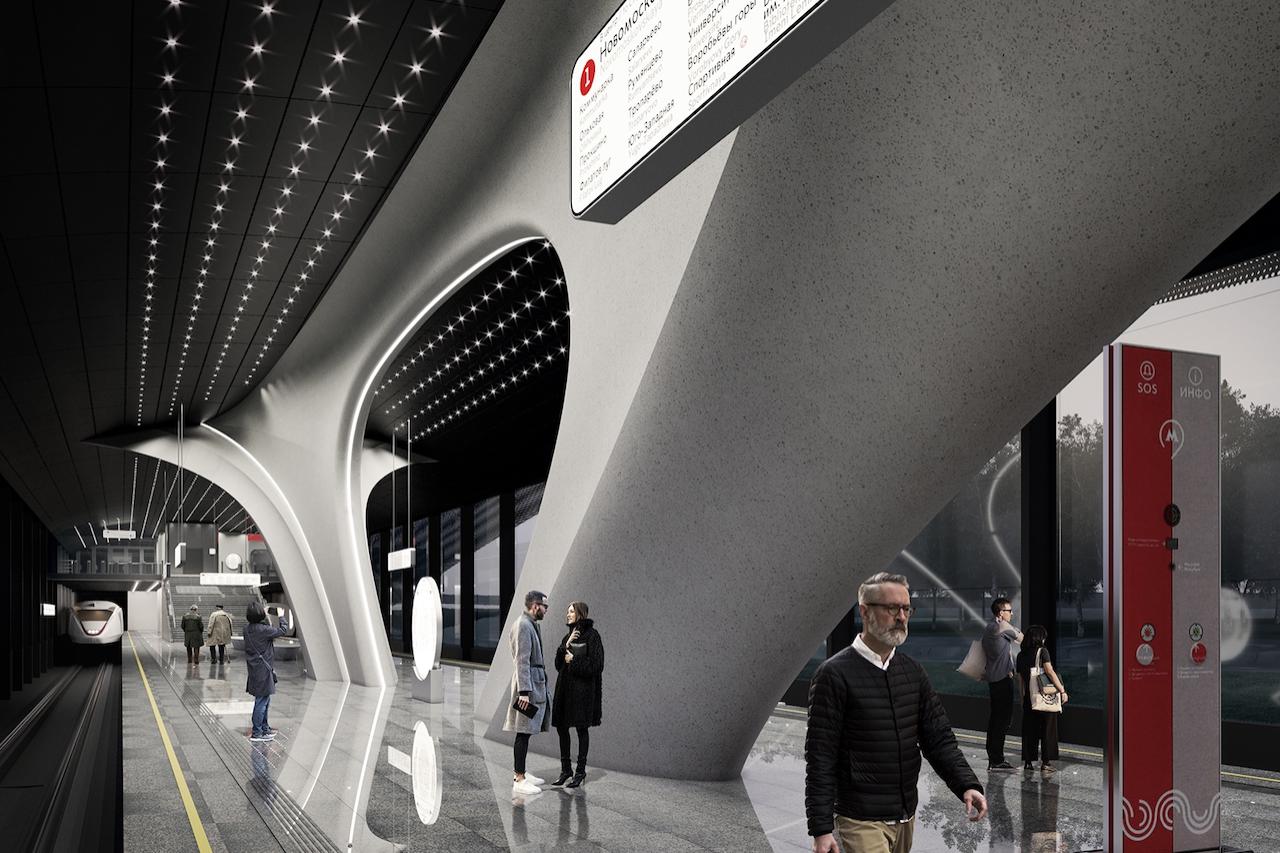 Визуализация станции &laquo;Потапово&raquo;. Она станет первой отапливаемой наземной станцией Московского метрополитена  &nbsp;