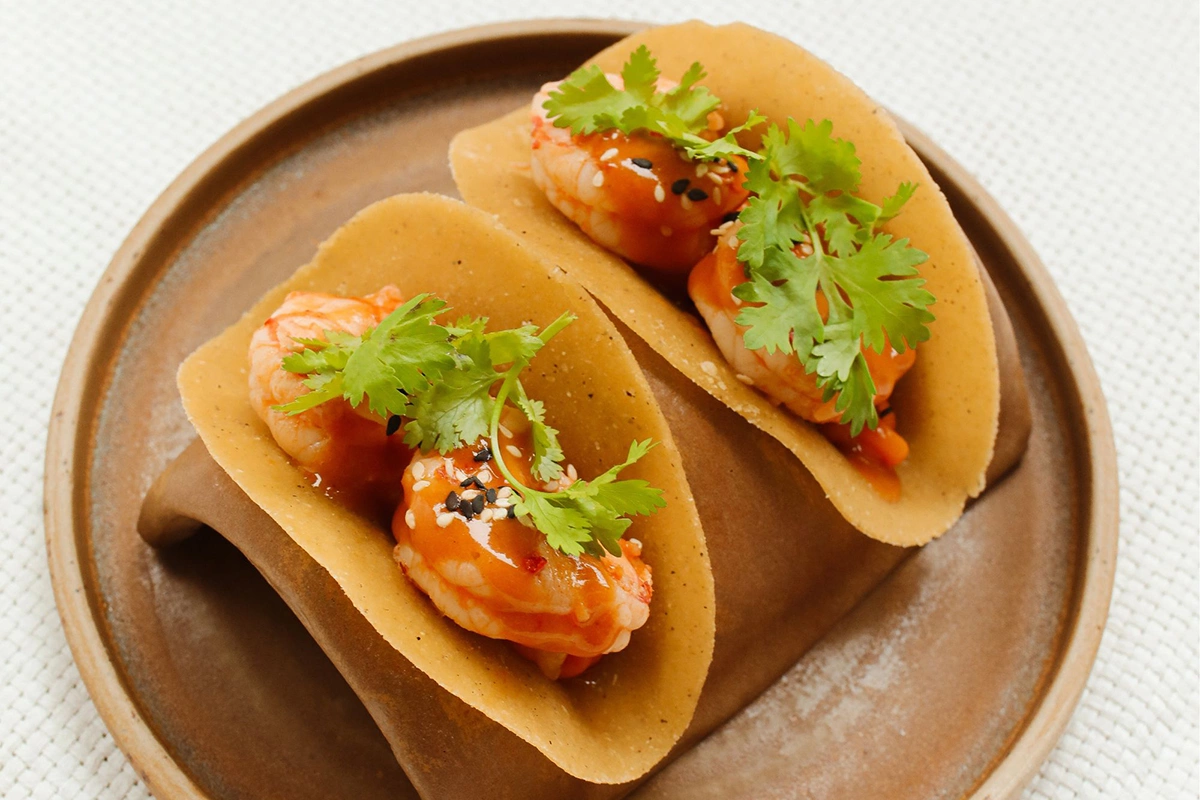 Тако с креветками