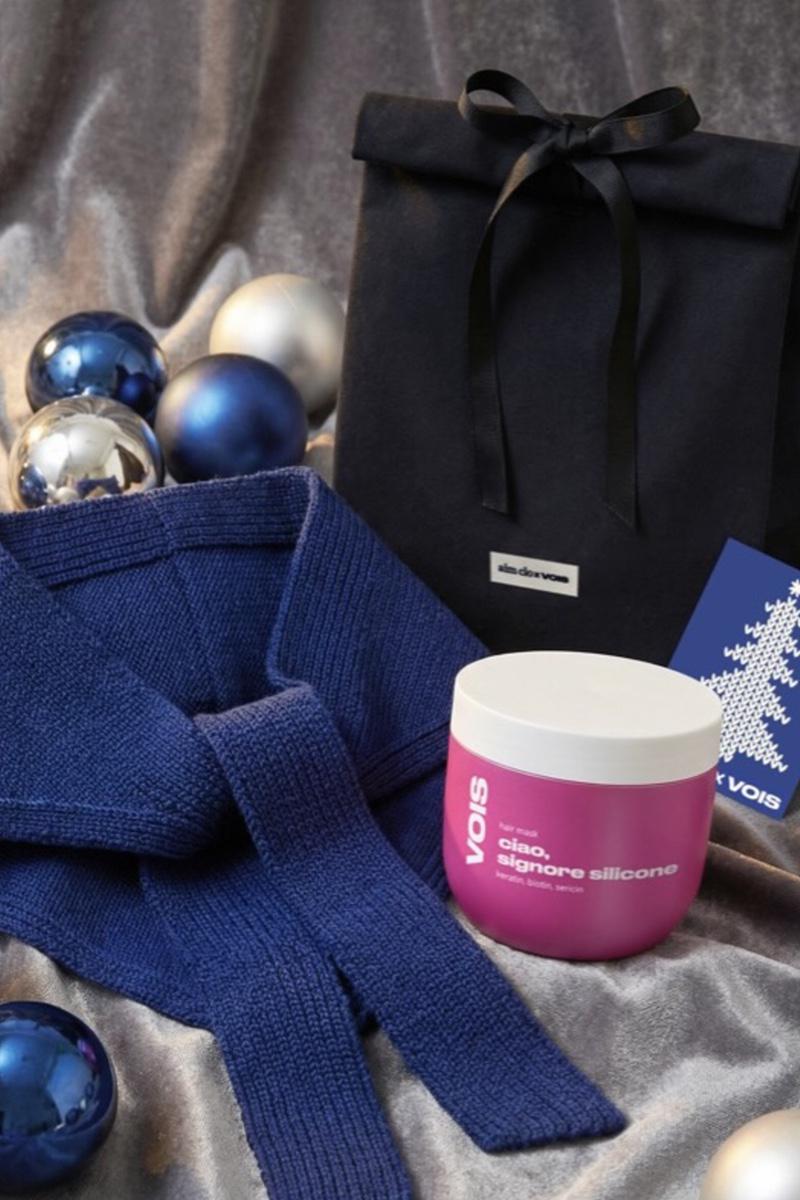 Лимитированный набор с вязаной косынкой и маской для волос Vois&nbsp;x Aim&nbsp;Clo,&nbsp;4026 руб. (Wildberries)