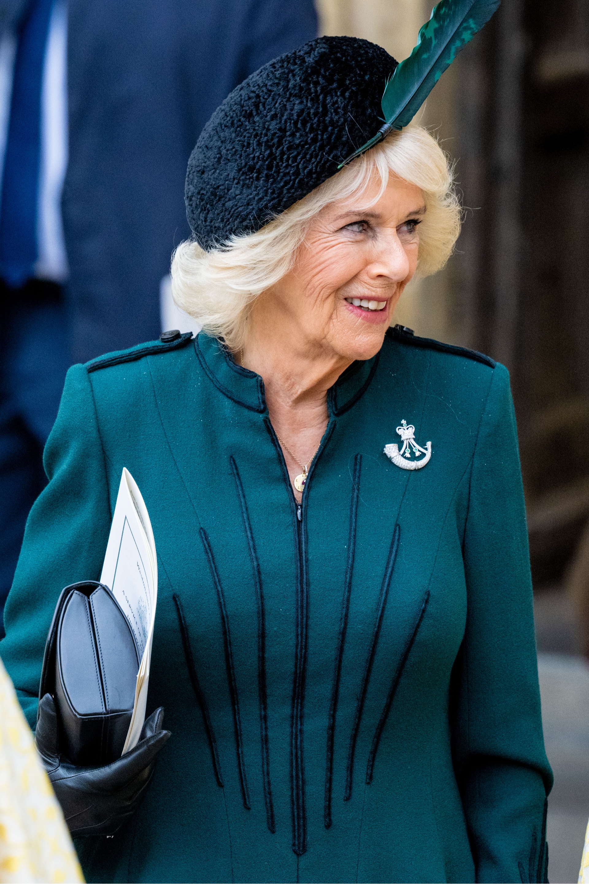 Камилла, герцогиня Корнуольская, на поминальной службе по принцу Филиппу, 29 марта 2022 года