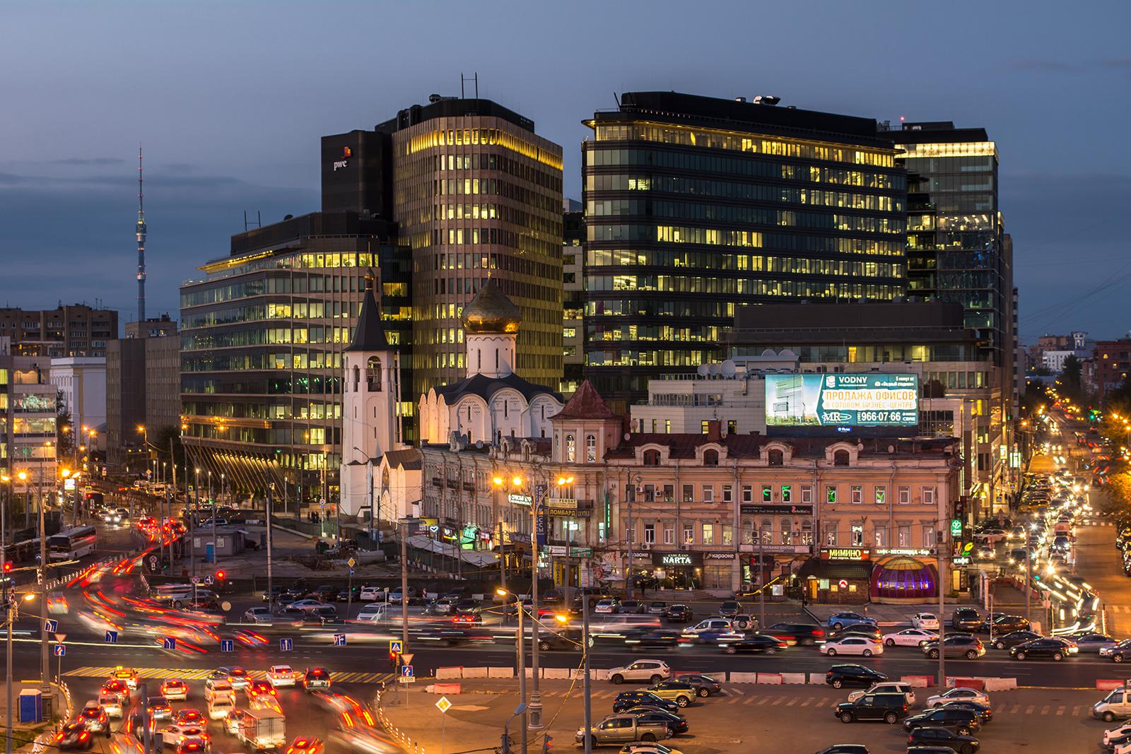 Вид на бизнес-центр на Белой площади, фото начала 2010-х годов