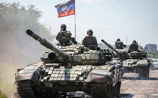 Вооруженные силы ЛНР и ДНР &nbsp;во время отвода&nbsp;в одностороннем порядке&nbsp;вооружений калибром менее 100 мм&nbsp;