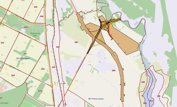 Проект новой автодороги в створе Пискаревского проспекта