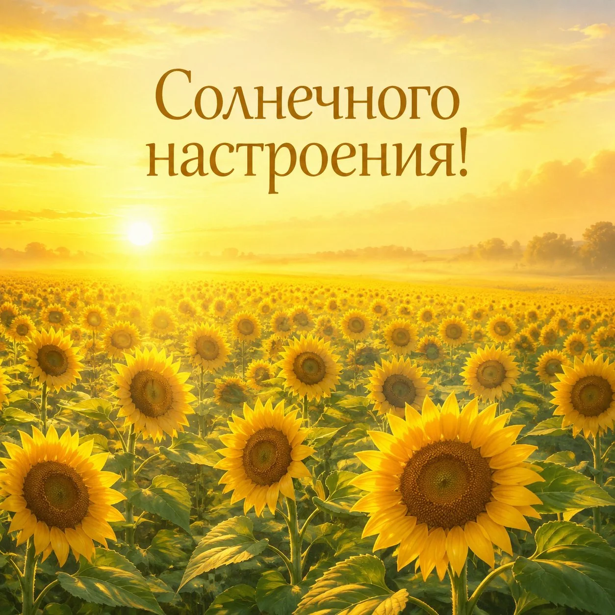 Открытка с пожеланием солнечного настроения