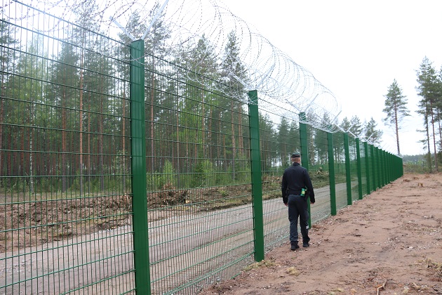 Фото ограждения на границе Финляндии и России, которое было опубликовано на сайте Погранслужбы Суоми 17 мая