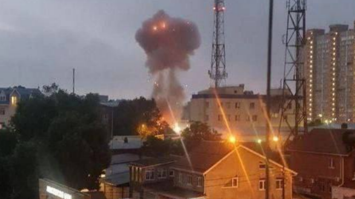 Появились кадры взрыва в центре Краснодара