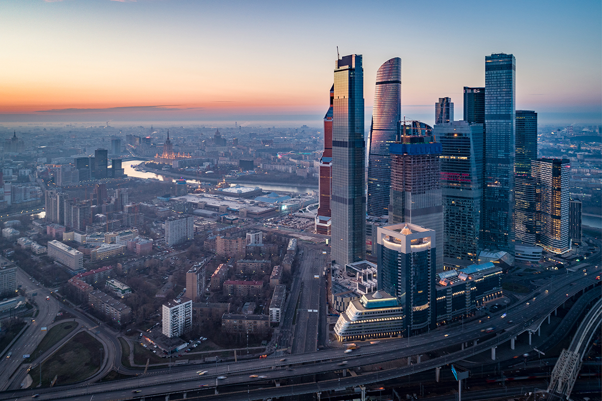 Вид на Московский международный деловой центр &laquo;Москва-Сити&raquo;