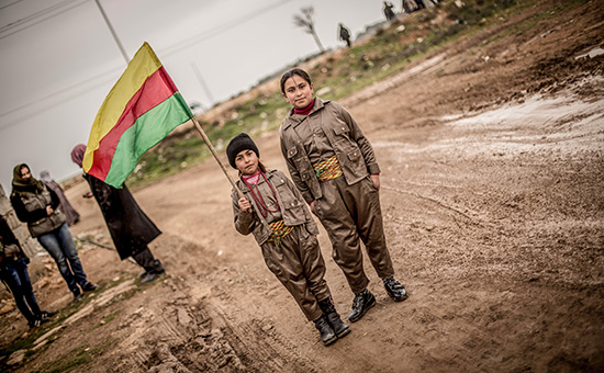 Сирийская&nbsp;акция курдов в поддержку бывшего лидера Курдской рабочей партии Абдуллы Оджалана