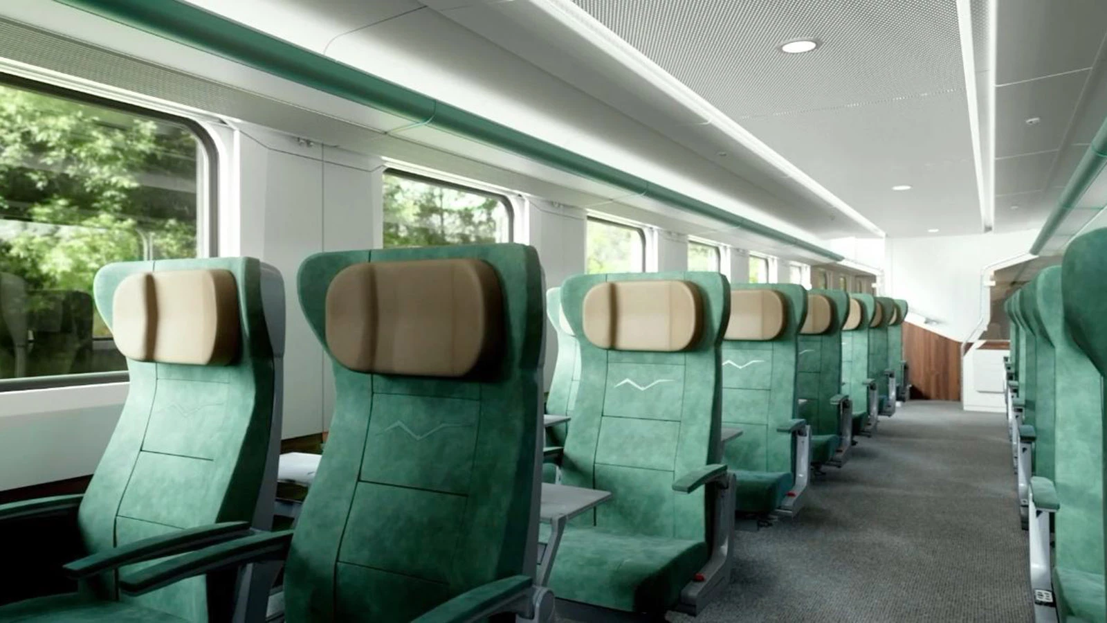 Интерьер вагона поезда «Буревестник»