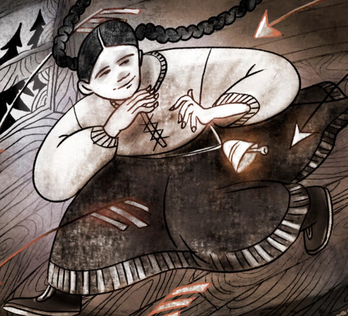 Иллюстрация Daria Radar по мотивам кетской сказки