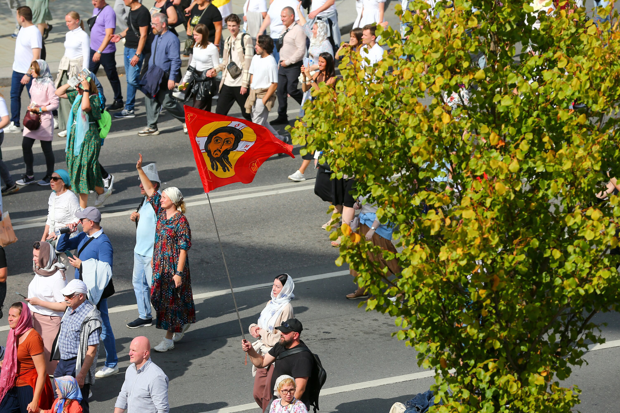 Общая длина маршрута молитвенного шествия составила 6 км.