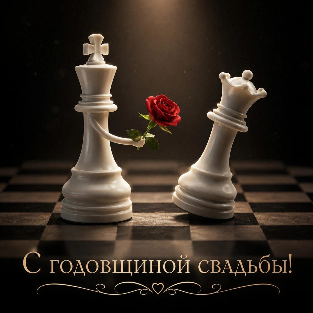 Оригинальная открытка с годовщиной свадьбы