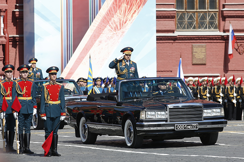 Министр обороны РФ Сергей Шойгу во время генеральной репетиции парада Победы


