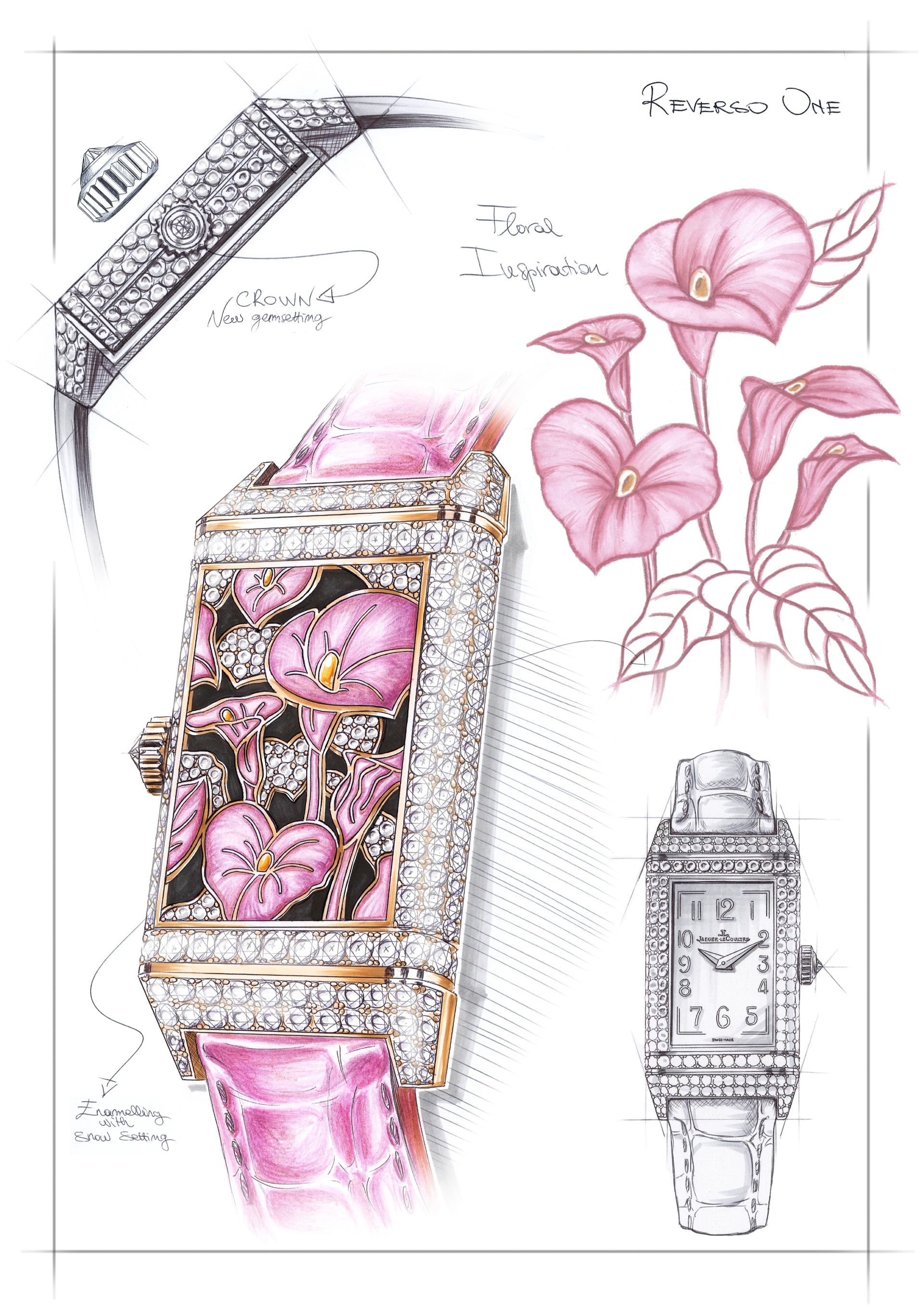 Эскиз&nbsp;Reverso One Precious Flowers