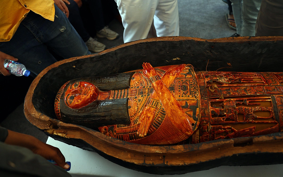 <p>Гробница эпохи Нового царства, обнаруженная в&nbsp;некрополе Туна эль-Гебель в Египте</p>