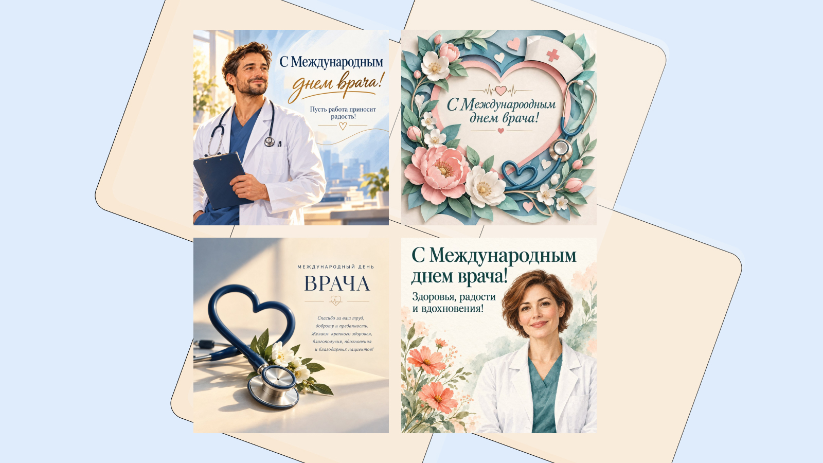 30+ красивых открыток к Международному дню врача