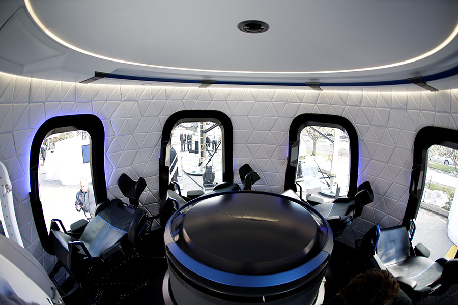 Интерьер капсулы экипажа&nbsp;Blue Origin Crew Capsule