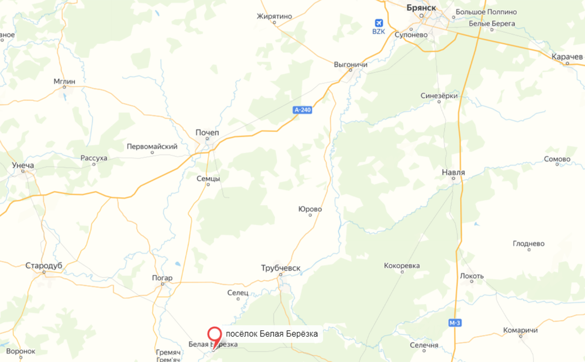 Карта брянской области граница