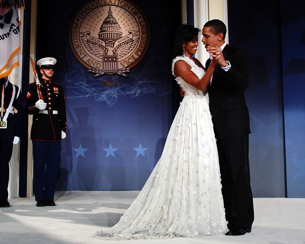 Барак и Мишель Обама на церемонии инаугурации 2009 года