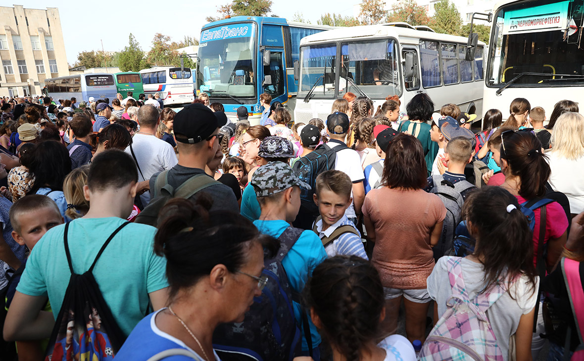 Эвакуация детей в крымские санатории из ​Армянска. 4 сентября 2018 года