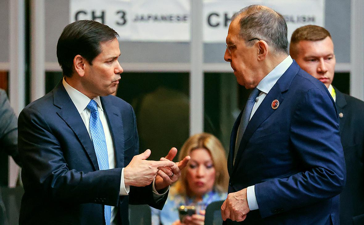 Марко Рубио и Сергей&nbsp;Лавров (слева направо)&nbsp;