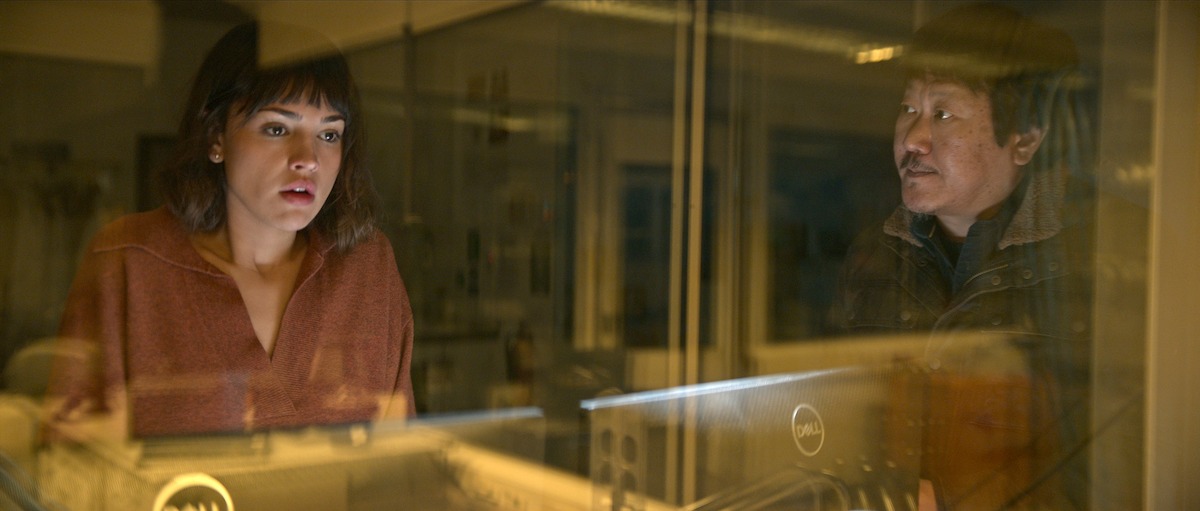 Огги Салазар в лаборатории, где идет работа над нановолокном