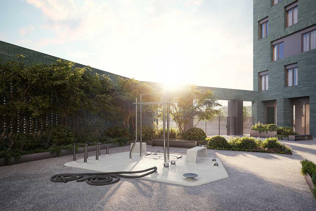 Благоустройство жилого комплекса бизнес+ класса STONE Rise

