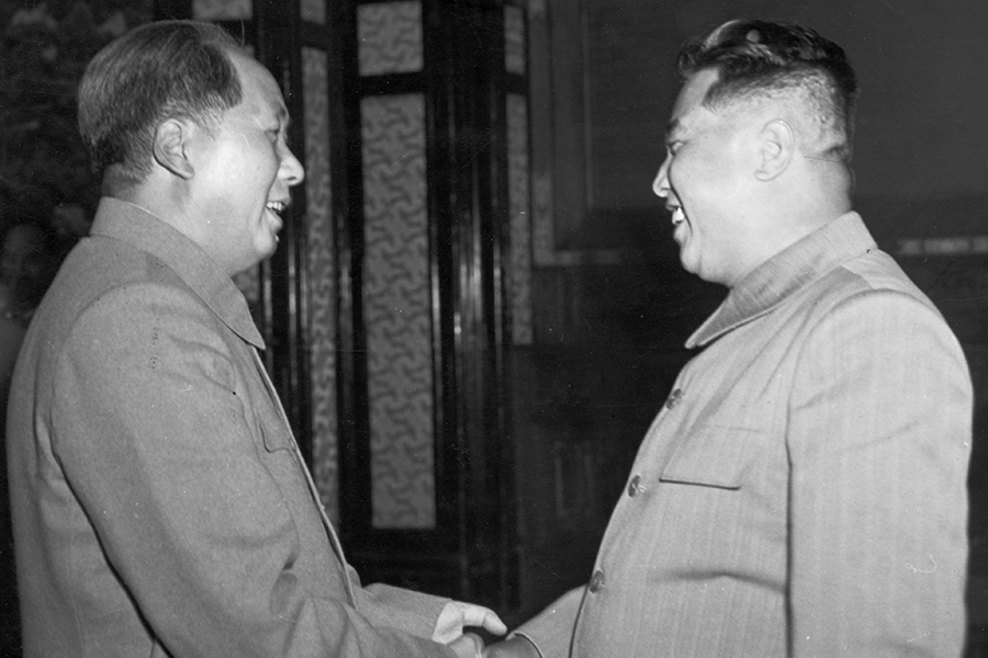 Встреча Мао Цзэдуна и Ким ир Сена в октябре 1954 года