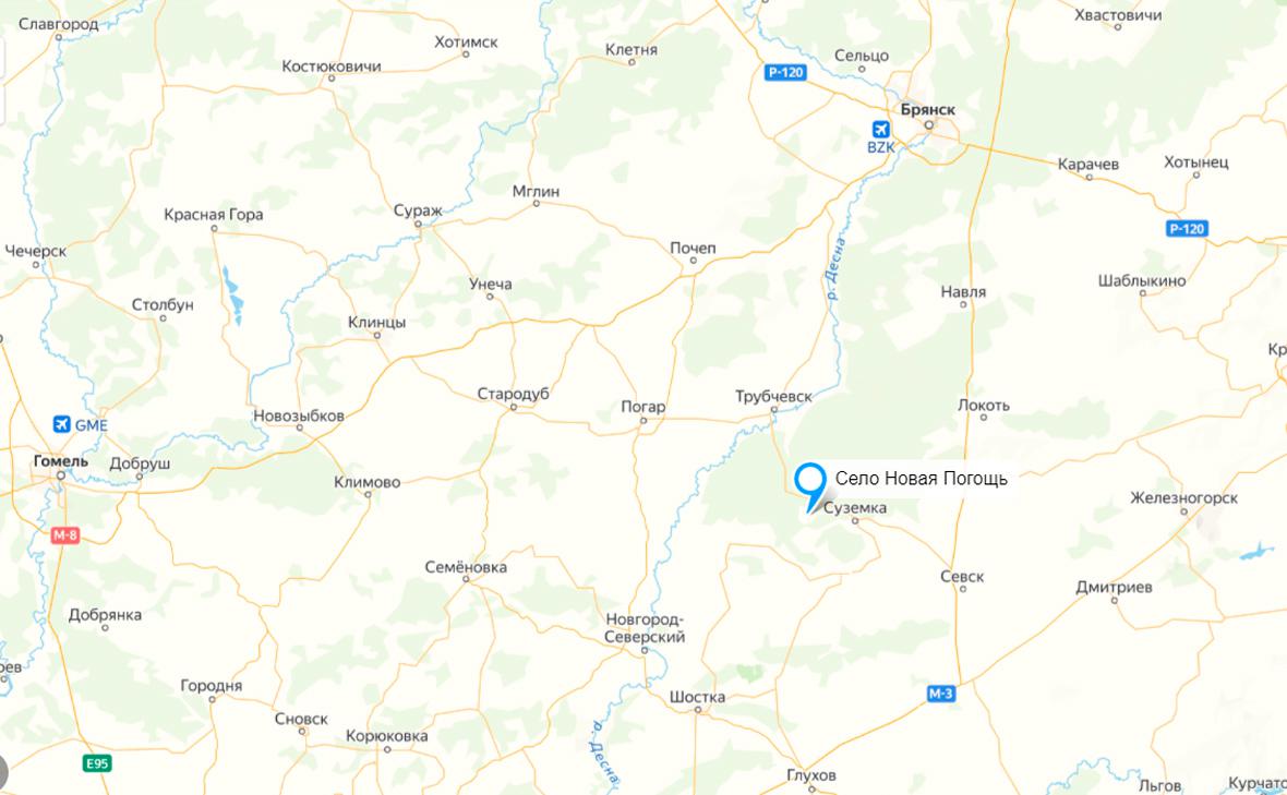 В Брянской области обстреляли приграничное село Новая Погощь