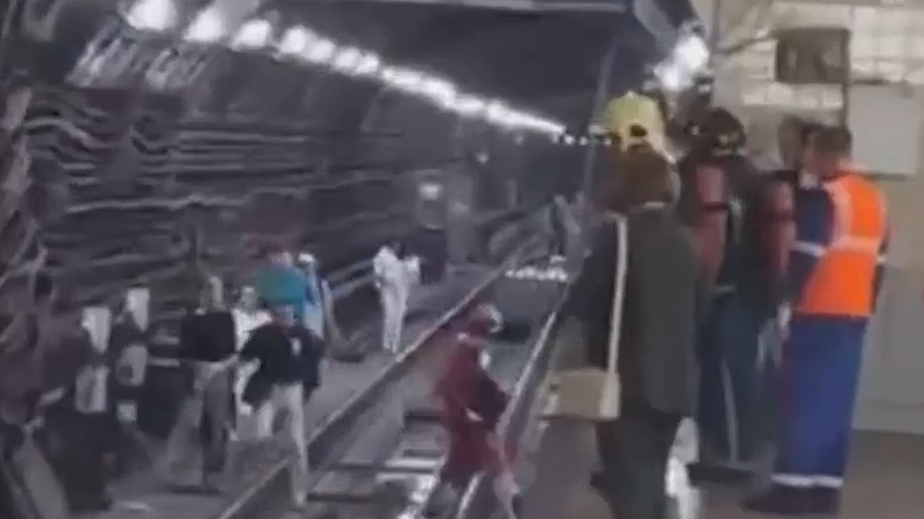 Пассажиры метро Москвы на юге «красной» ветки вышли из туннеля пешком