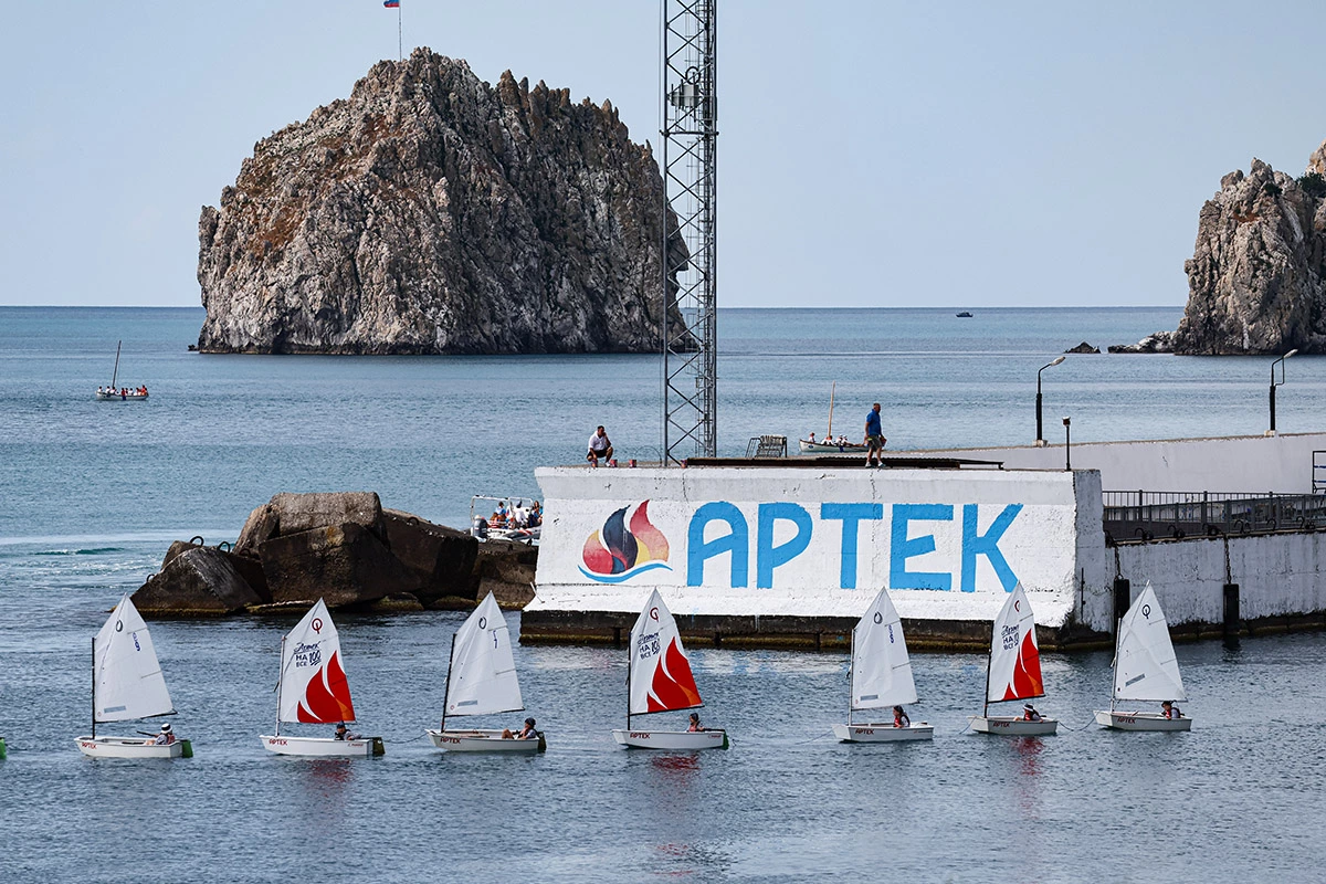 «Артек» расположен на берегу Черного моря