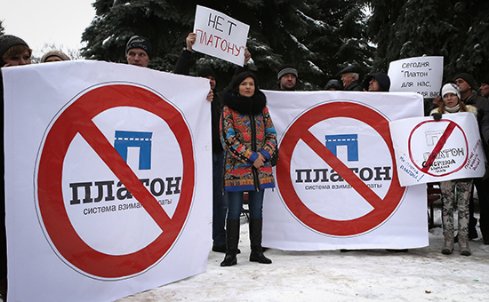 Всероссийская акция протеста дальнобойщиков в Белгороде