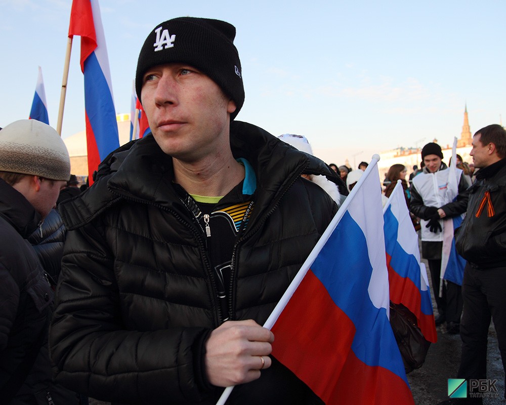 Митинг в поддержку Крыма.