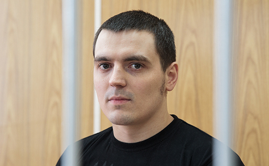 Журналист РБК Александр Соколов в зале суда, июнь&nbsp;2016 года


