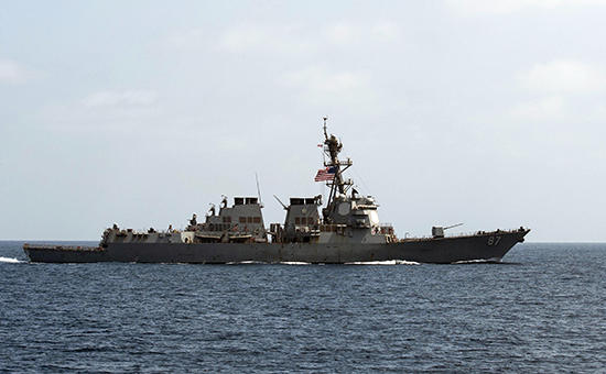 Эсминец ВМС США USS Mason у берегов Йемена, сентябрь 2016 года


