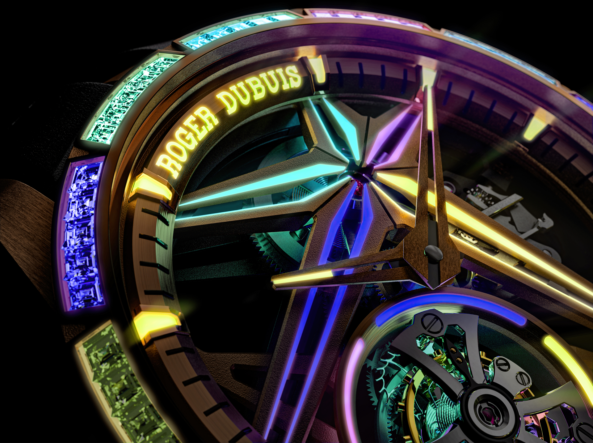 Часы Excalibur Single Flying Tourbillon Glow Me Up, Roger Dubuis