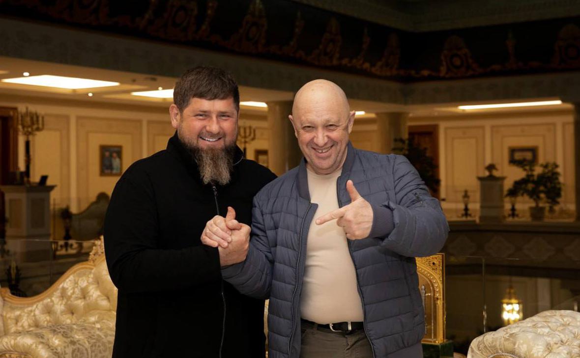 Фото: Евгений Пригожин и Рамзан Кадыров (RKadyrov_95 / Telegram)