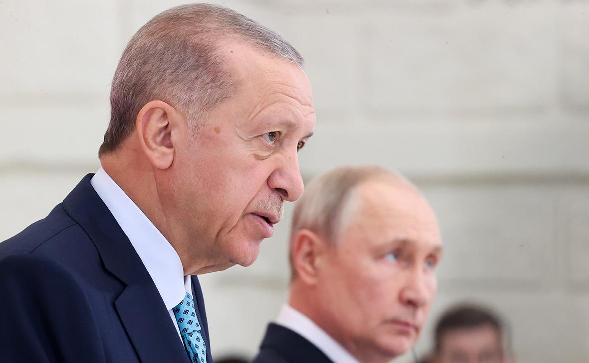 Владимир Путин и&nbsp;Реджеп Тайип Эрдоган (справа налево)