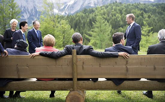 Лидеры саммита&nbsp;стран&nbsp;&laquo;Большой семерки&raquo; (G7),&nbsp;который проходит в Баварских Альпах