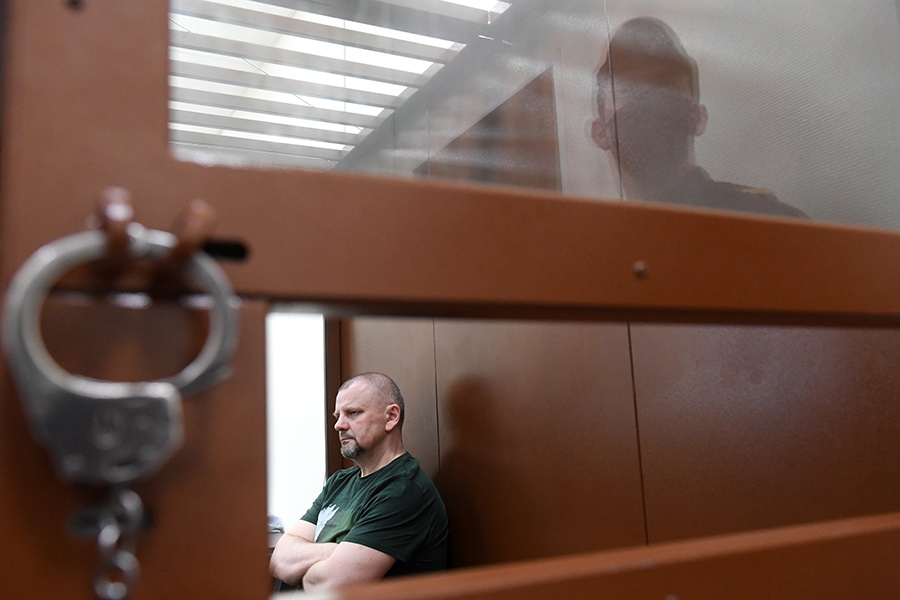 Бывший партнер Фургала по бизнесу Николай Мистрюков, проходящий по делу экс-губернатора, в Басманном суде Москвы на рассмотрении ходатайства следствия о продлении его ареста 16 июля 2020.