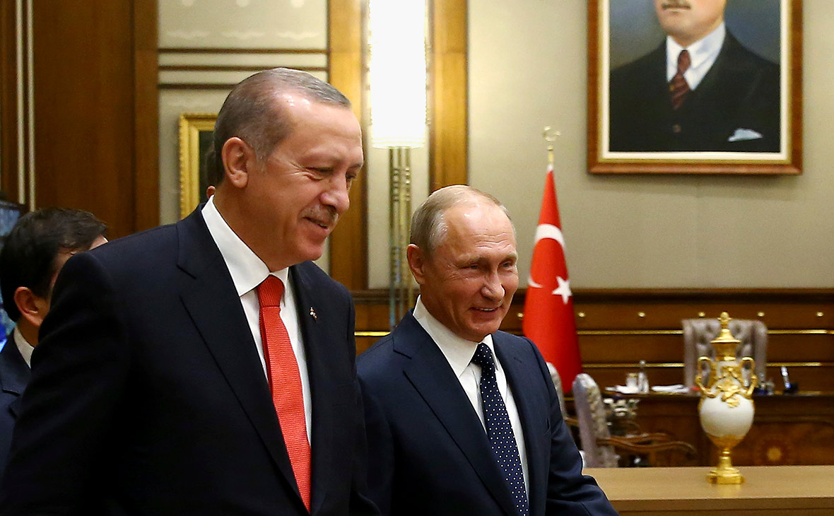 Реджеп Тайип Эрдоган и Владимир Путин во время встречи 28 сентября
